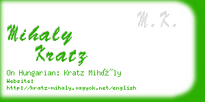 mihaly kratz business card
